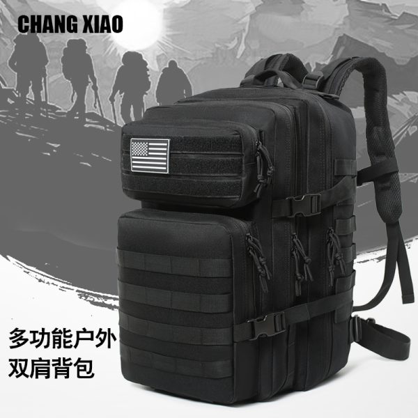 black-tactical Black Tactical Backpack - MOLLE Military Daypack