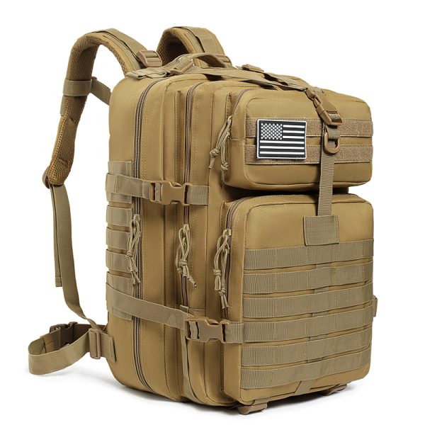 coyote-tan Coyote Tan Tactical Backpack - Military MOLLE Daypack