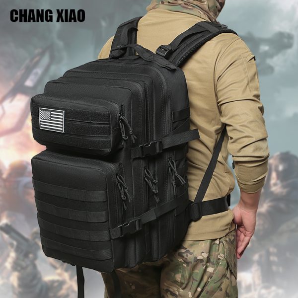 Tactical Backpack Top Detail - Quick Access Pocket