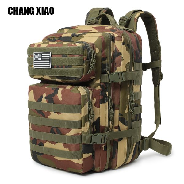 Green Camo Tactical Backpack - Military MOLLE Daypack
