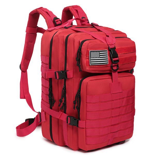 red-tactical Red Tactical Backpack - Bold MOLLE Military Daypack