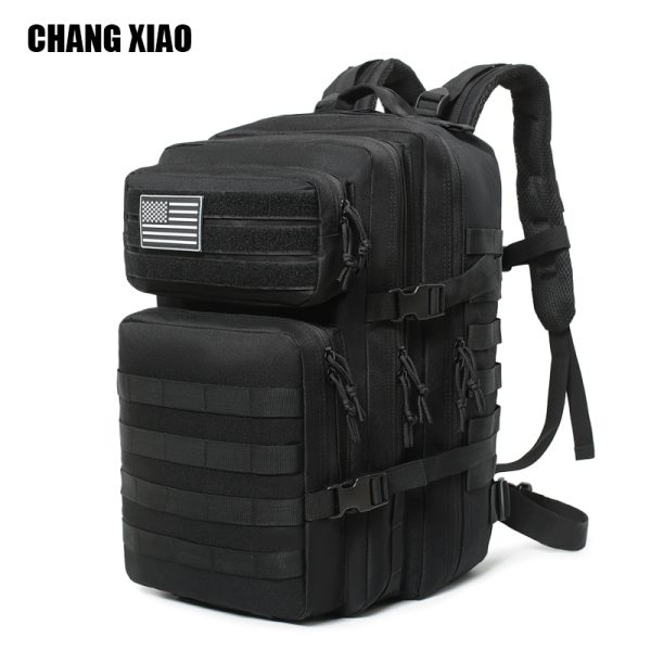 Tactical Backpack Side View - Admin Pockets