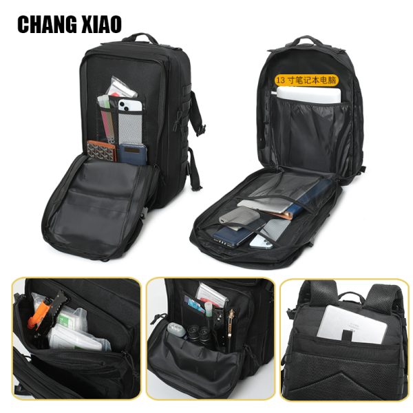 Tactical Backpack Side View - Water Bottle Pocket